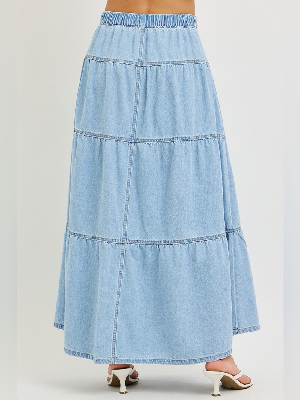 RISEN High Rise Ruffle Long Skirts - Picture 6 of 7